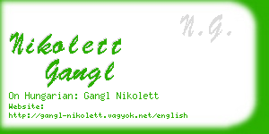 nikolett gangl business card